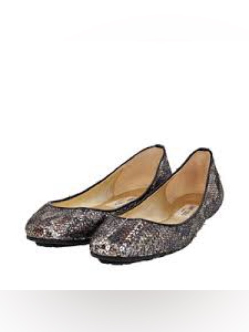 Jimmy Choo Sequence Ballet Flats in Multi-Sparkle size 9